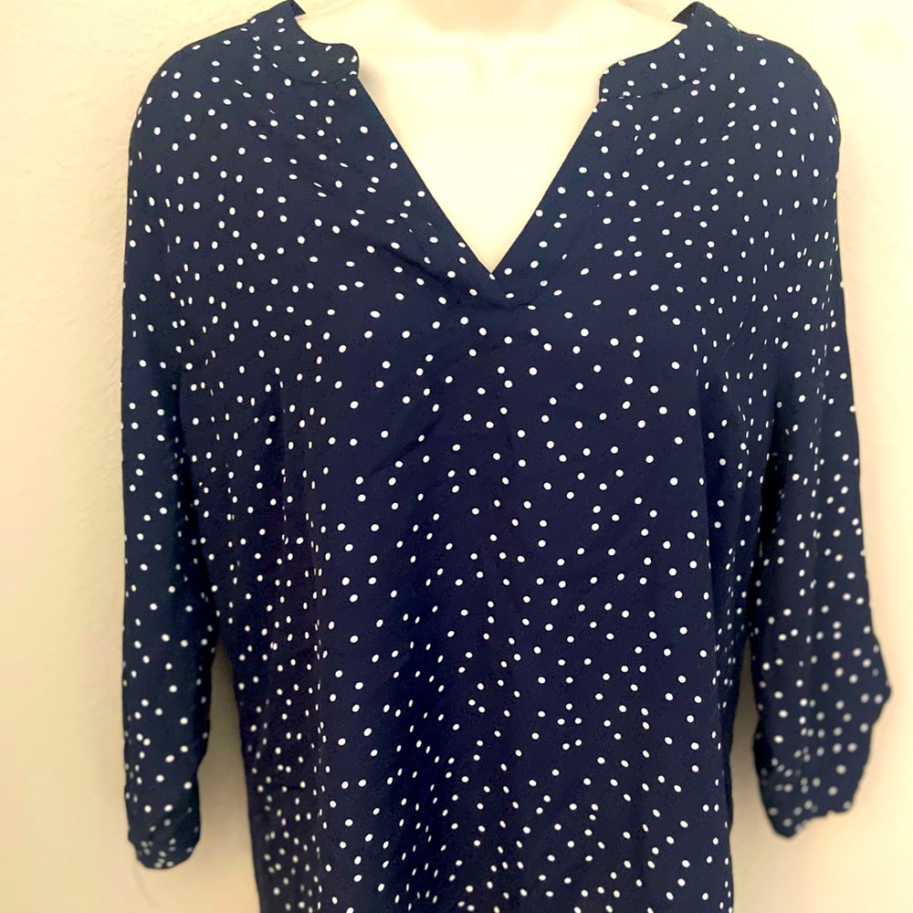 Fortune and Ivy Navy blouse NWT
